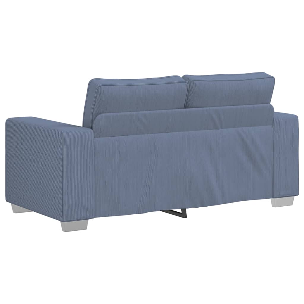 Sofá-luvas 120 cm tecido corduroy azul
