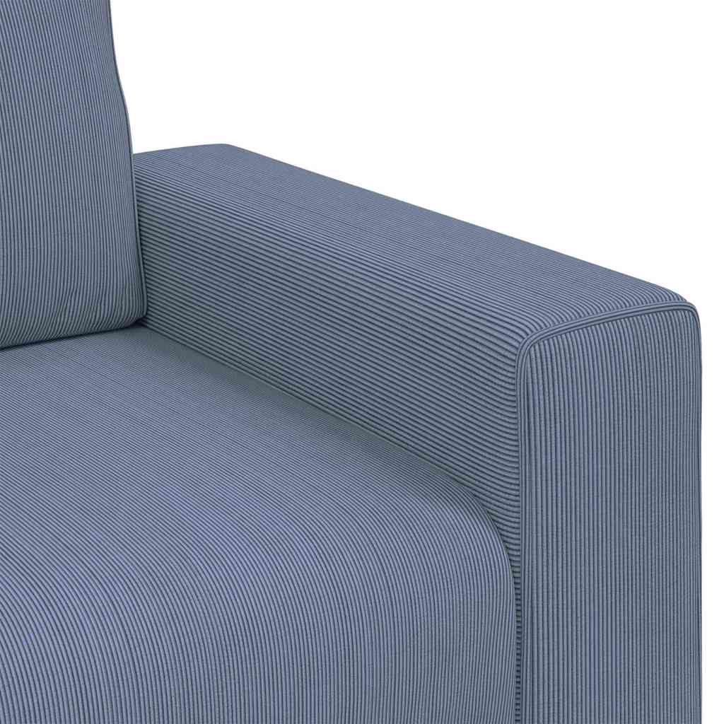 Sofá-luvas 120 cm tecido corduroy azul