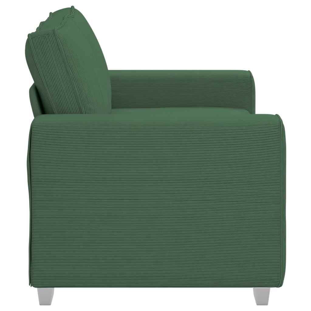 Sofá-luvas 120 cm tecido corduroy verde selva
