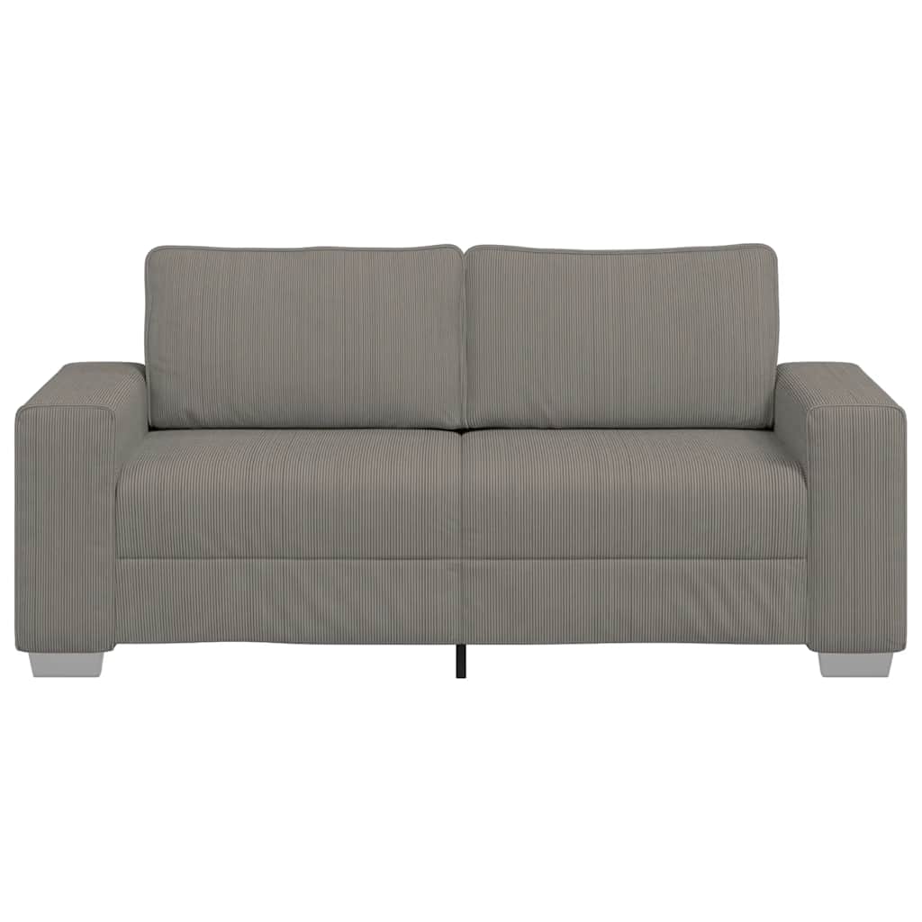 Sofá-luvas 140 cm tecido corduroy cinzento-claro