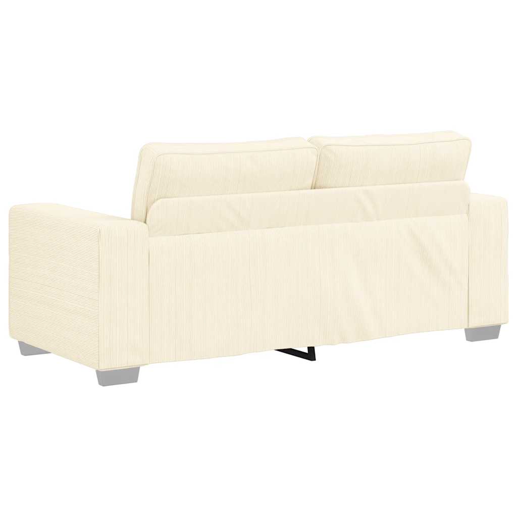 Sofá-luvas 140 cm tecido corduroy creme