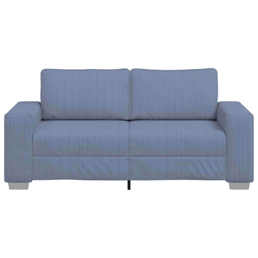 Sofá-luvas 140 cm tecido corduroy azul
