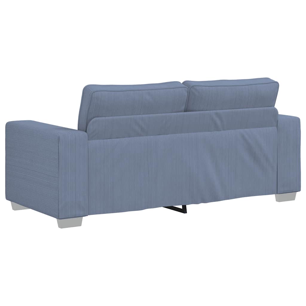 Sofá-luvas 140 cm tecido corduroy azul