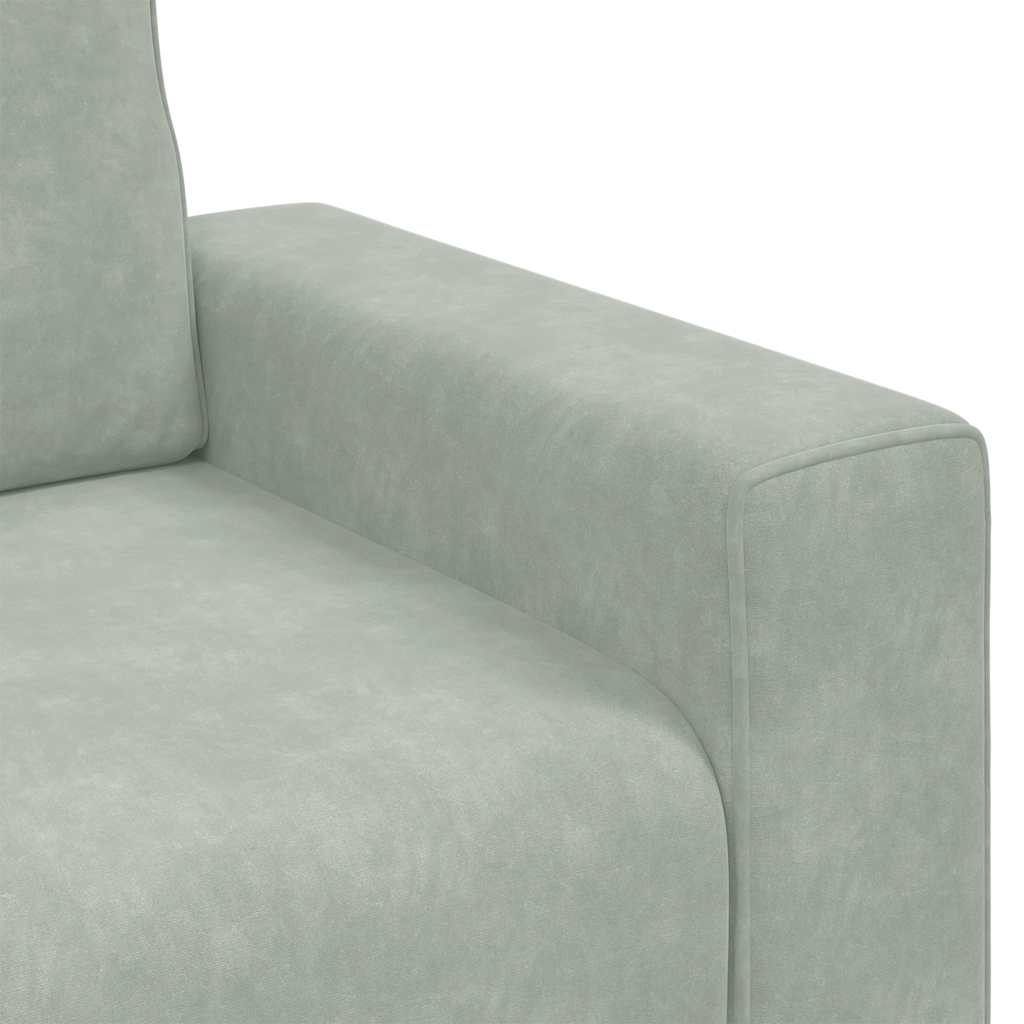 Poltrona 60 cm veludo cinzento-claro