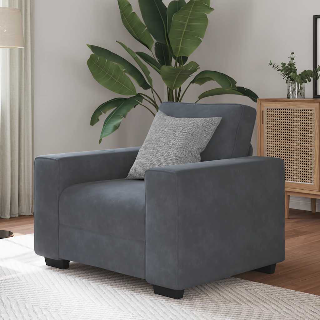 Poltrona 60 cm veludo verde-escuro