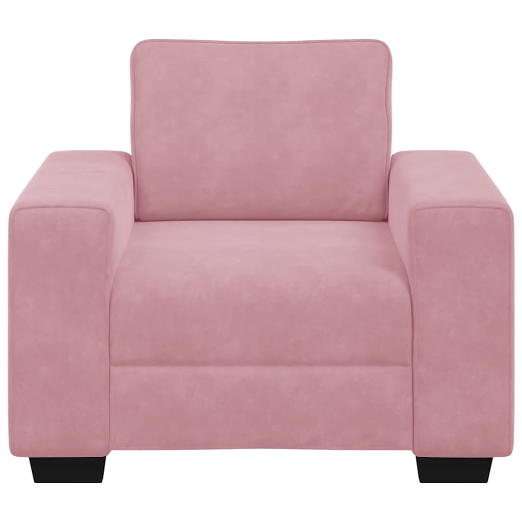 Poltrona 60 cm veludo rosa