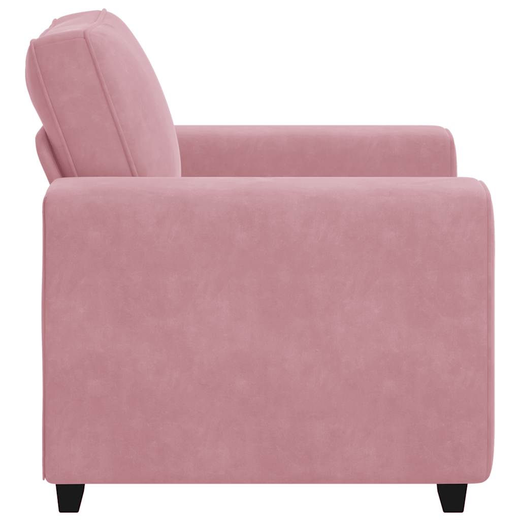 Poltrona 60 cm veludo rosa