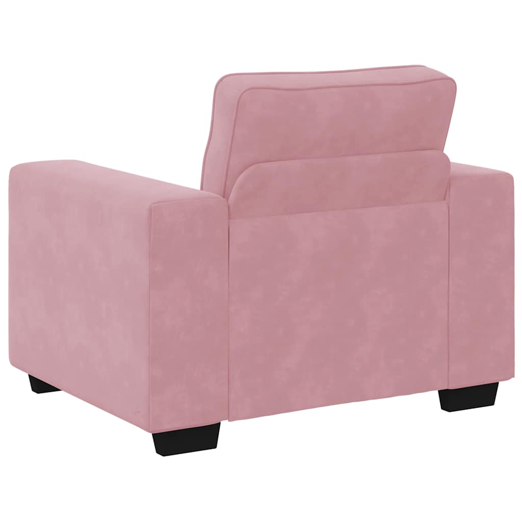 Poltrona 60 cm veludo rosa
