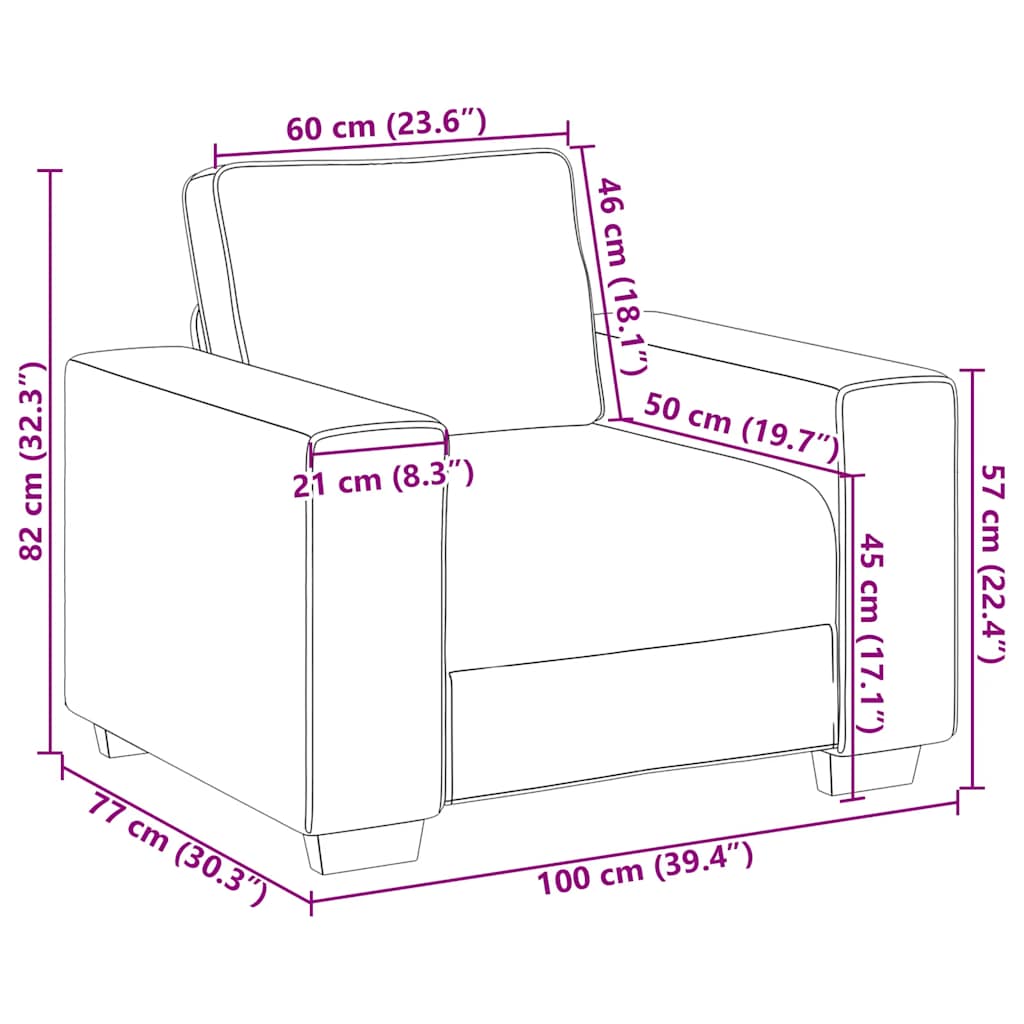 Poltrona 60 cm veludo rosa
