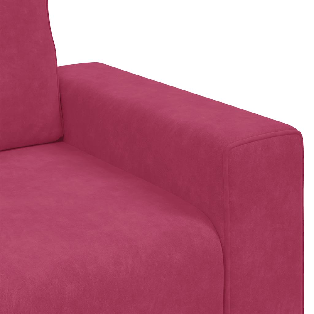 Poltrona 60 cm veludo vermelho-tinto