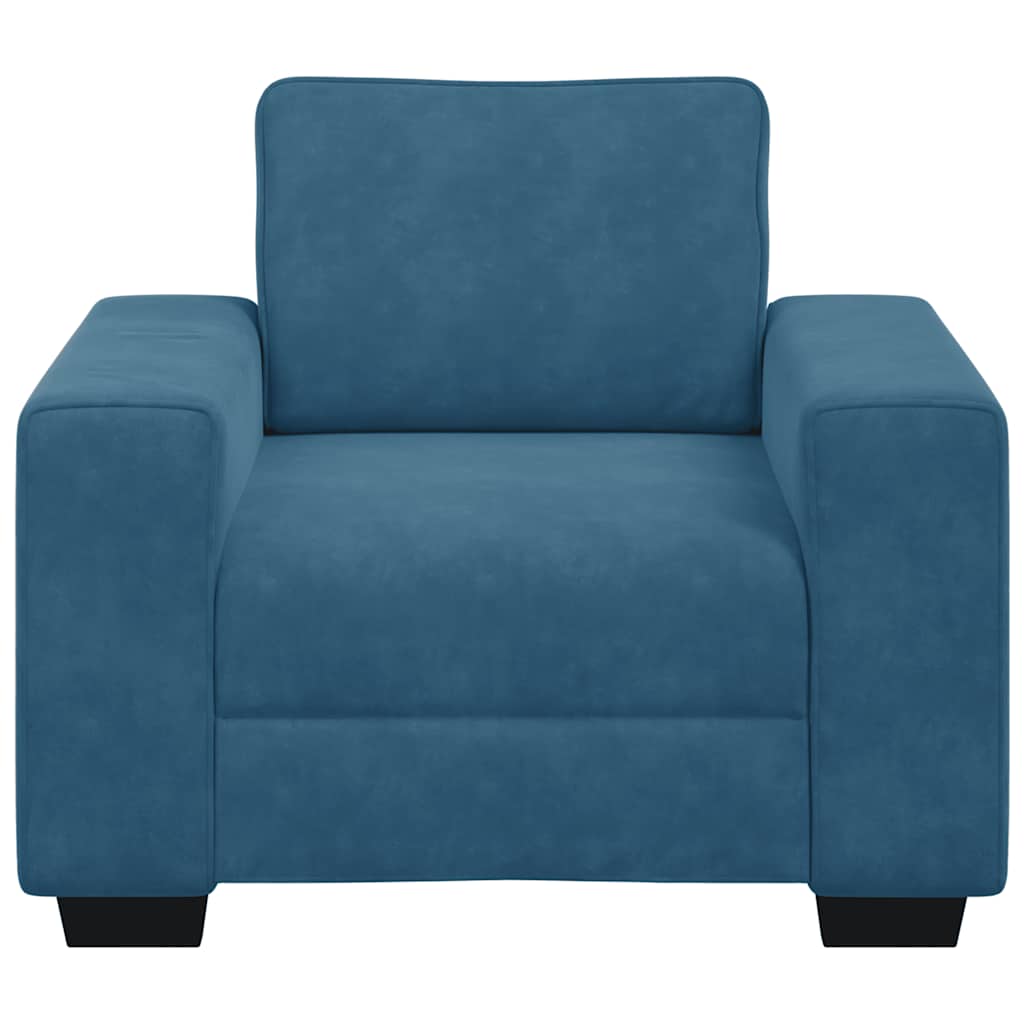 Poltrona 60 cm veludo azul