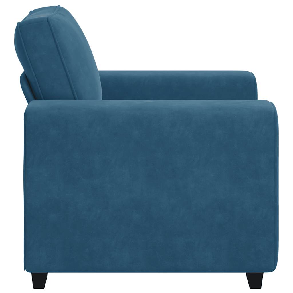 Poltrona 60 cm veludo azul
