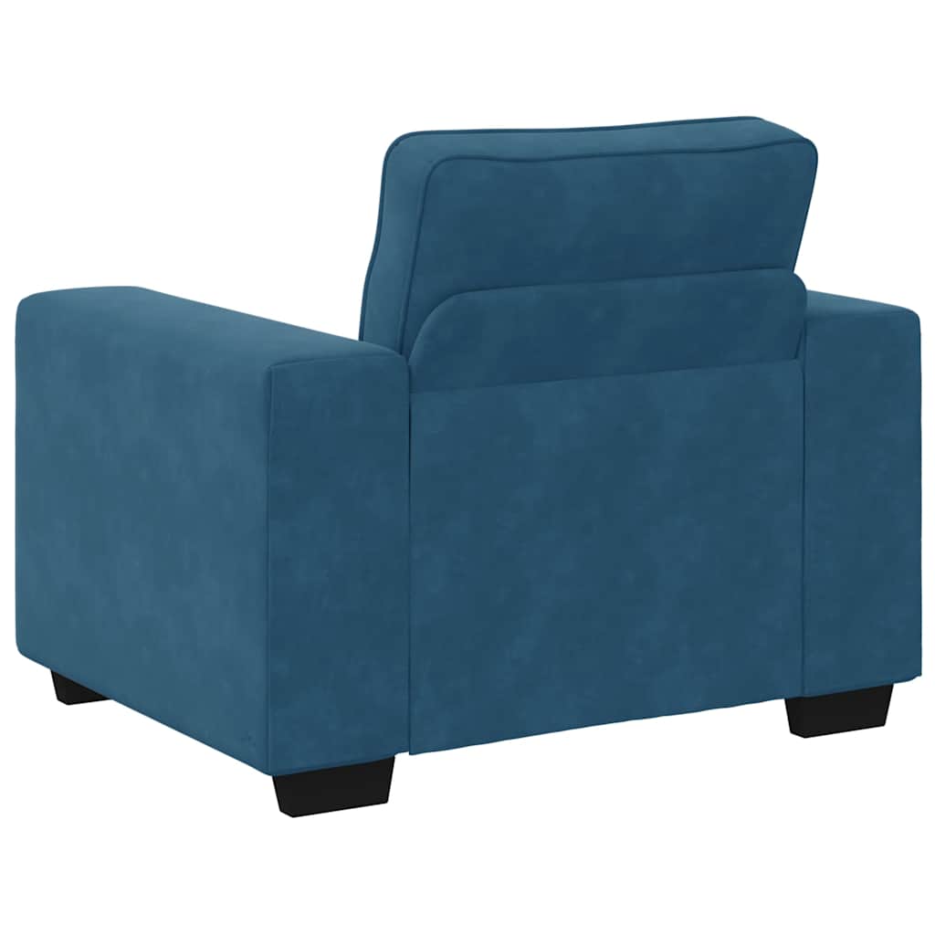 Poltrona 60 cm veludo azul
