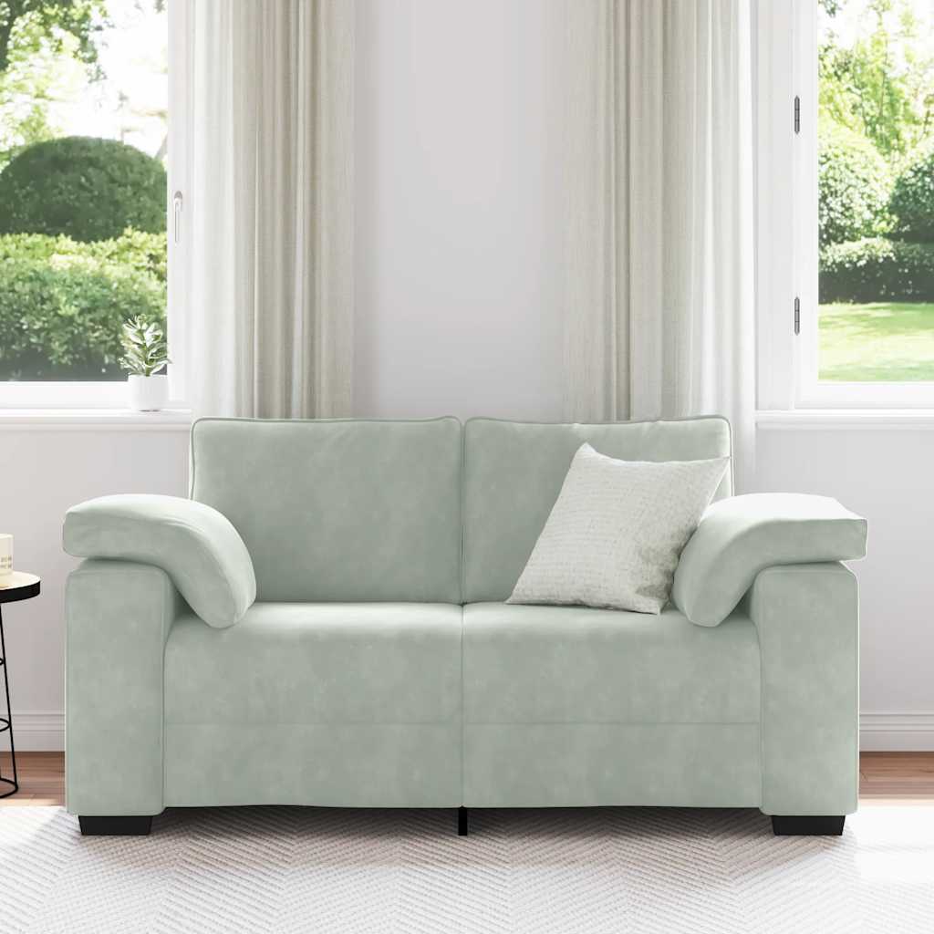 Sofá-luvas 120 cm veludo cinzento-claro