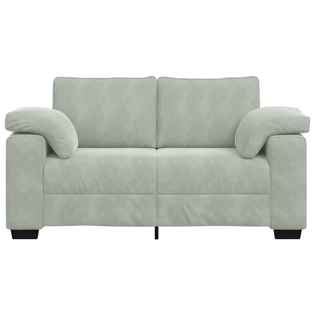 Sofá-luvas 120 cm veludo cinzento-claro