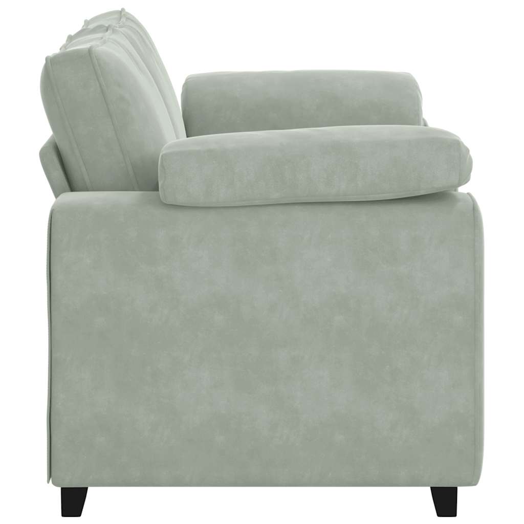 Sofá-luvas 120 cm veludo cinzento-claro
