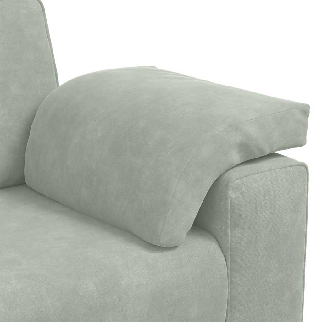 Sofá-luvas 120 cm veludo cinzento-claro