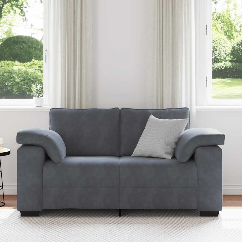 Sofá-luvas 120 cm veludo cinzento-escuro
