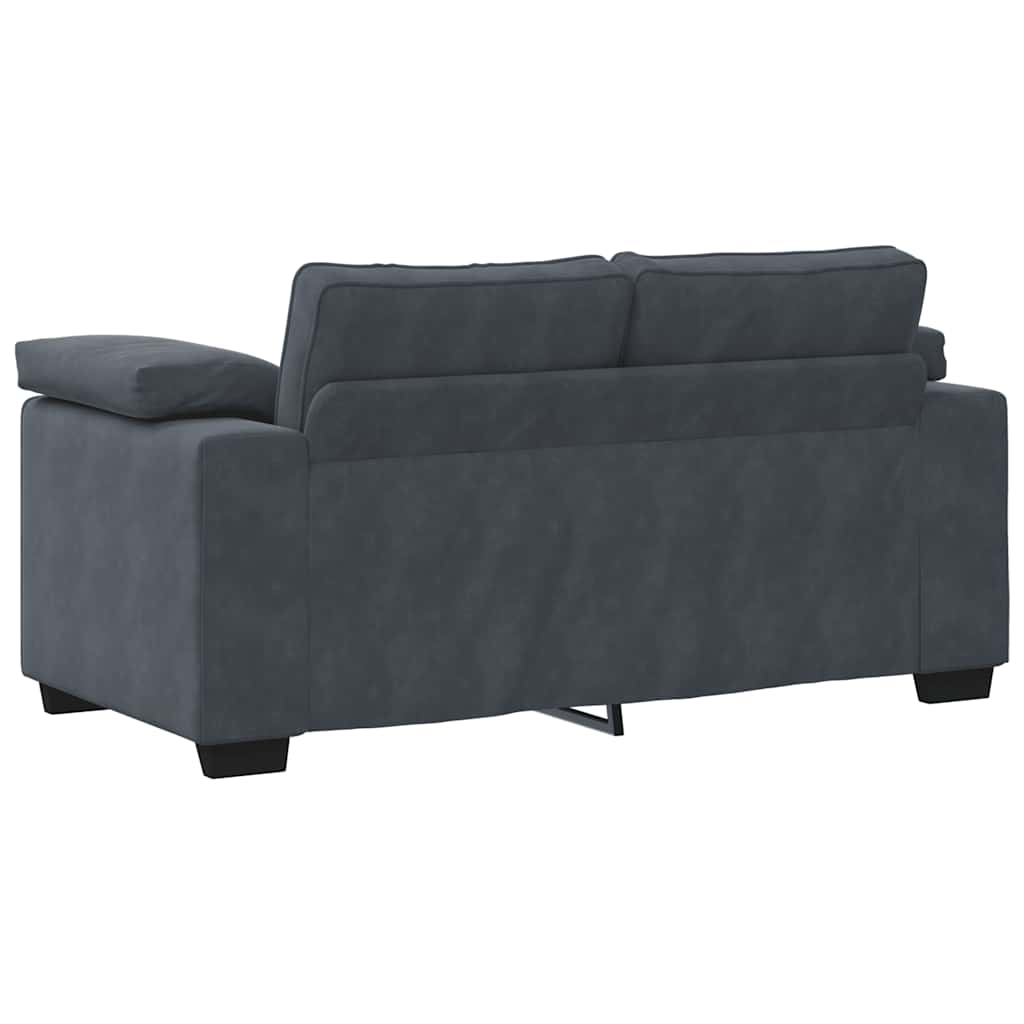 Sofá-luvas 120 cm veludo cinzento-escuro
