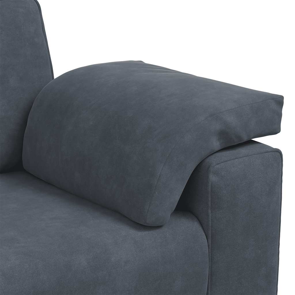 Sofá-luvas 120 cm veludo cinzento-escuro