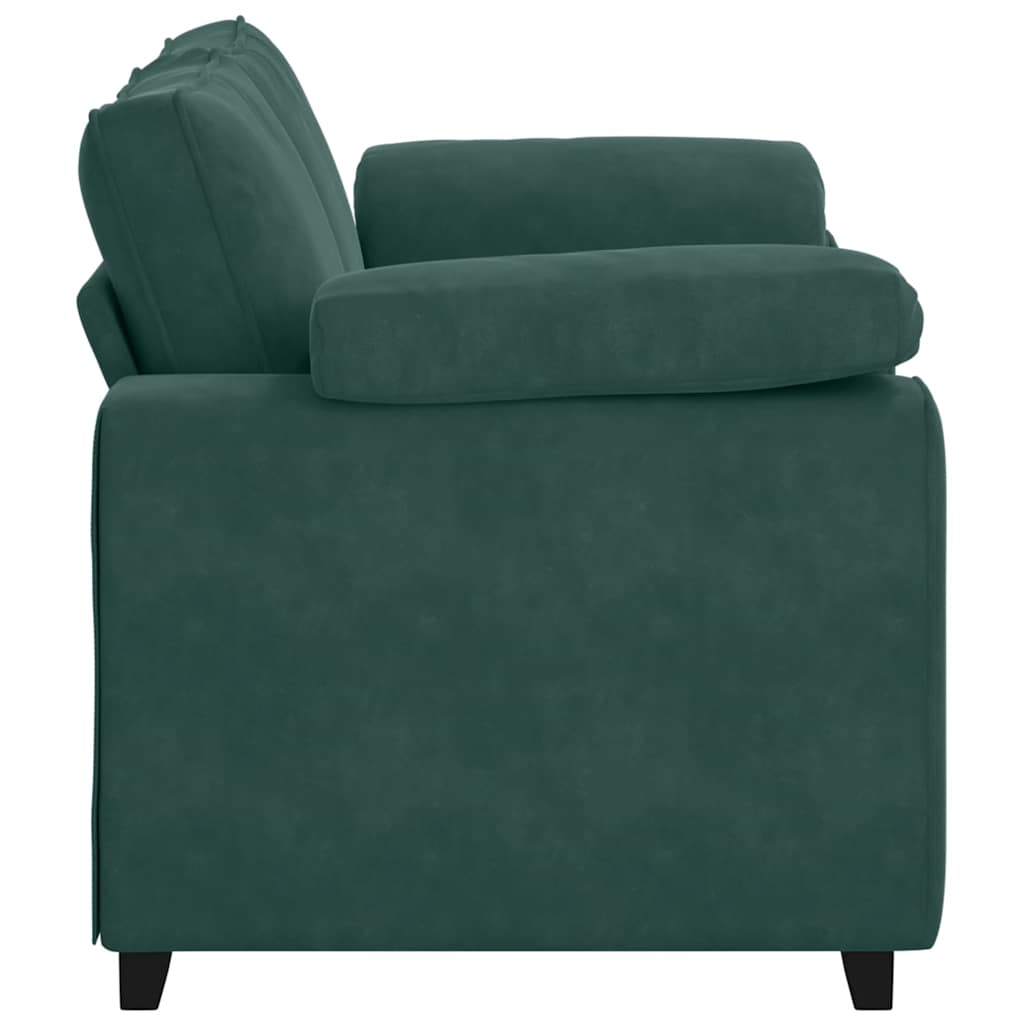 Sofá-luvas 120 cm veludo verde-escuro