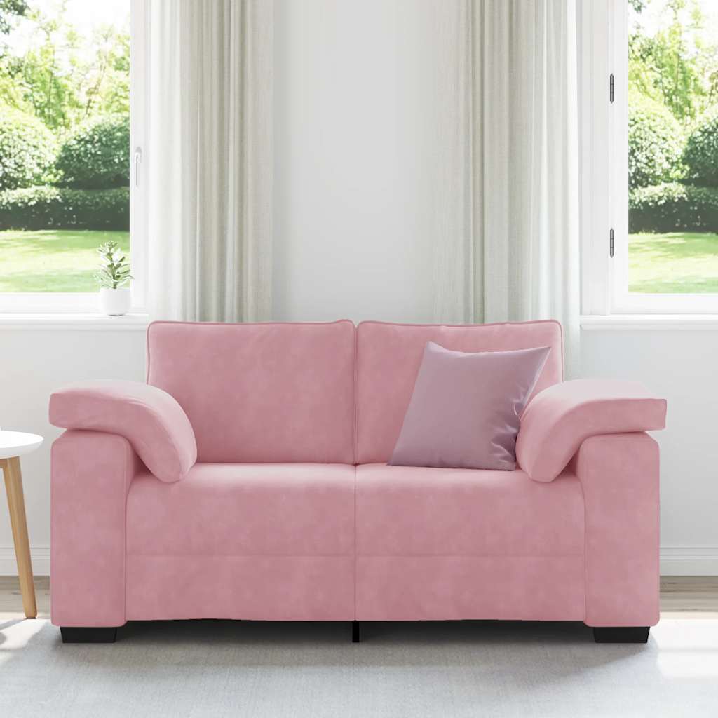 Sofá-luvas 120 cm veludo rosa