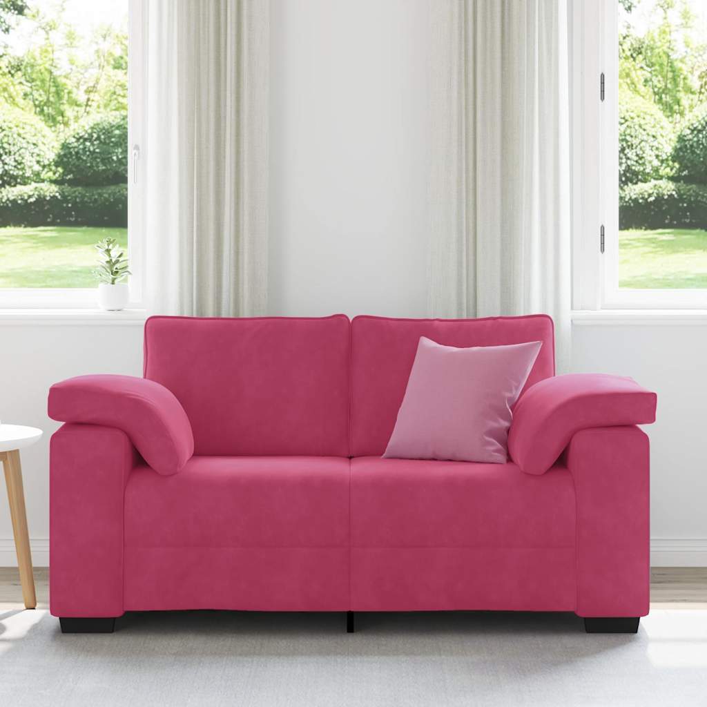 Sofá-luvas 120 cm veludo vermelho tinto