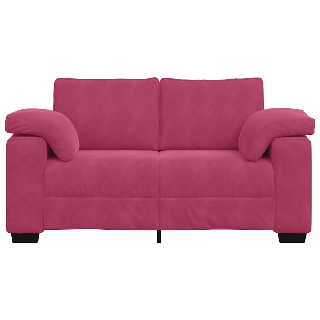 Sofá-luvas 120 cm veludo vermelho tinto