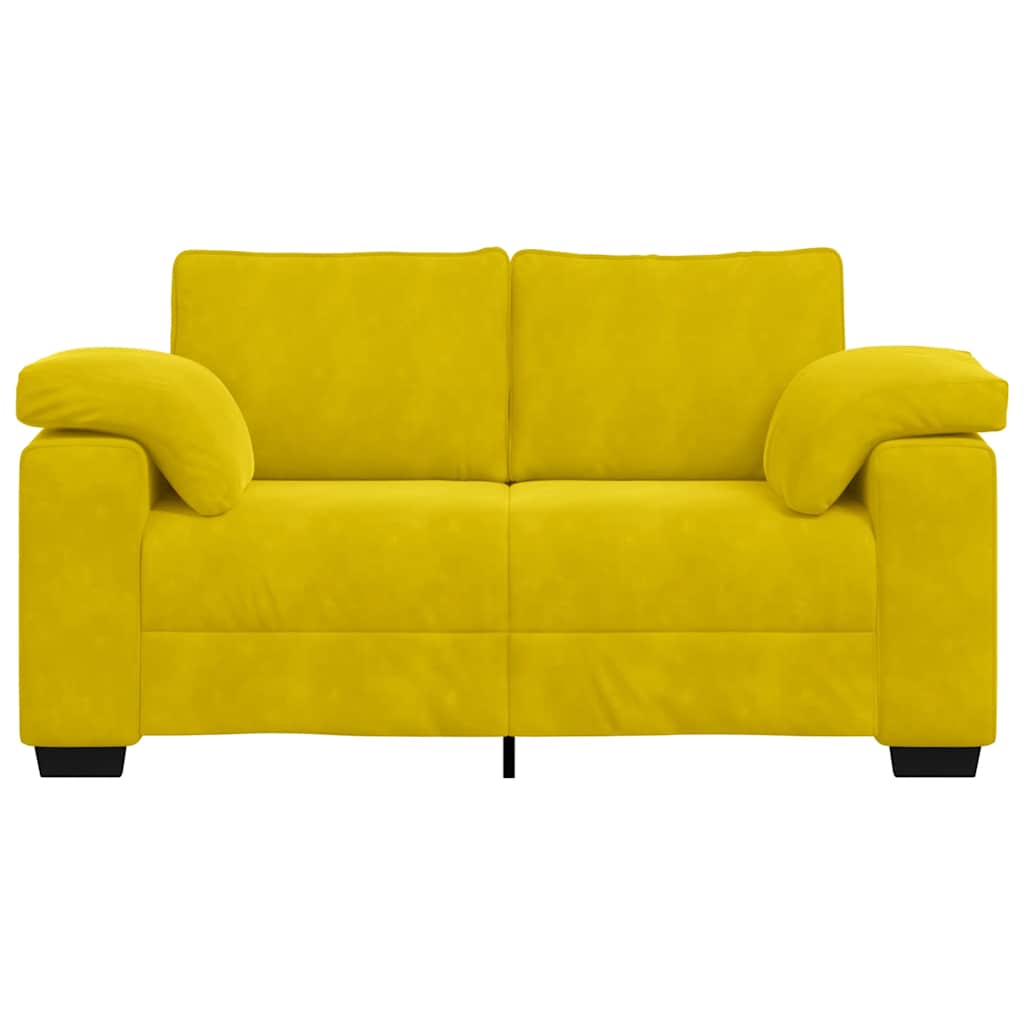 Sofá-luvas 120 cm veludo amarelo