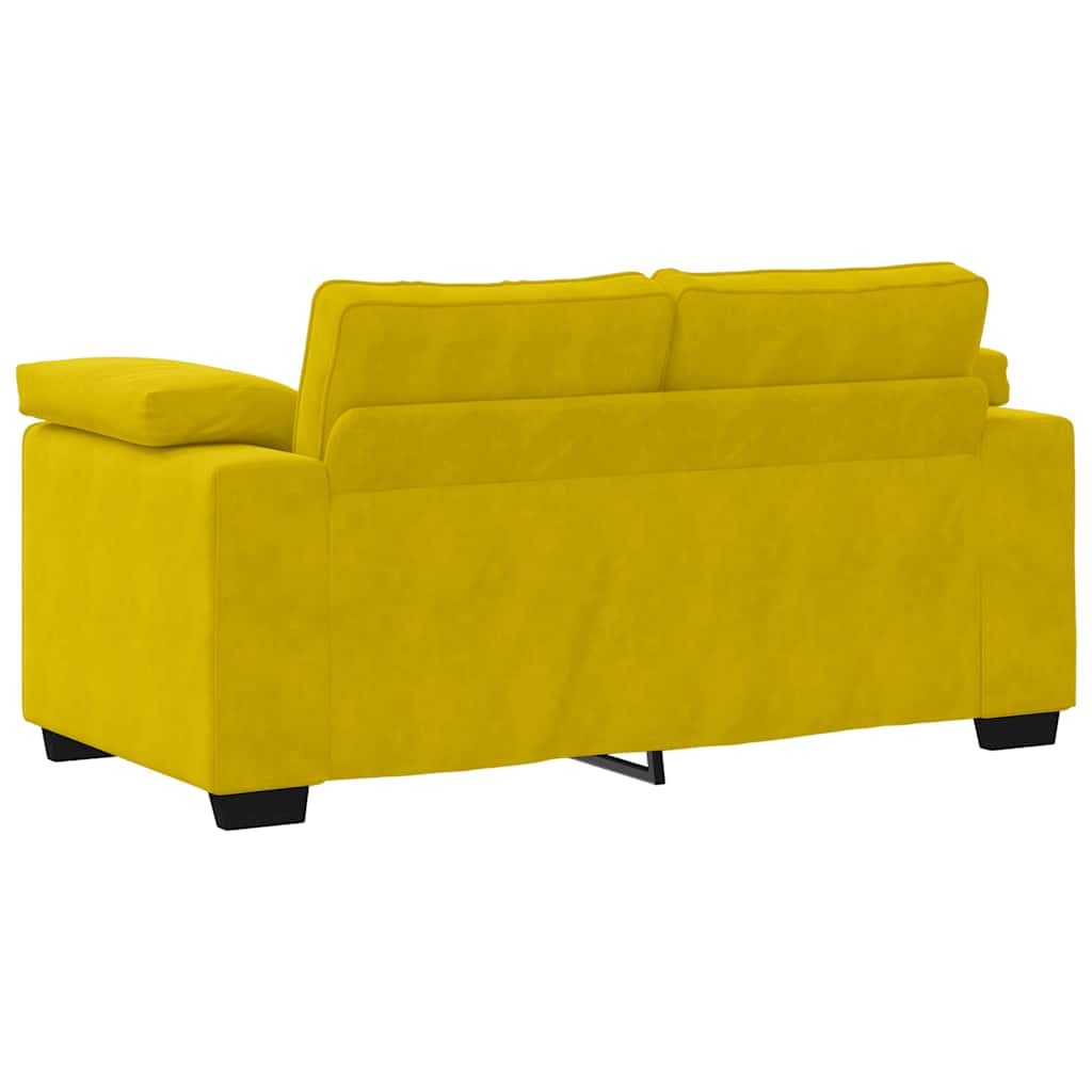 Sofá-luvas 120 cm veludo amarelo
