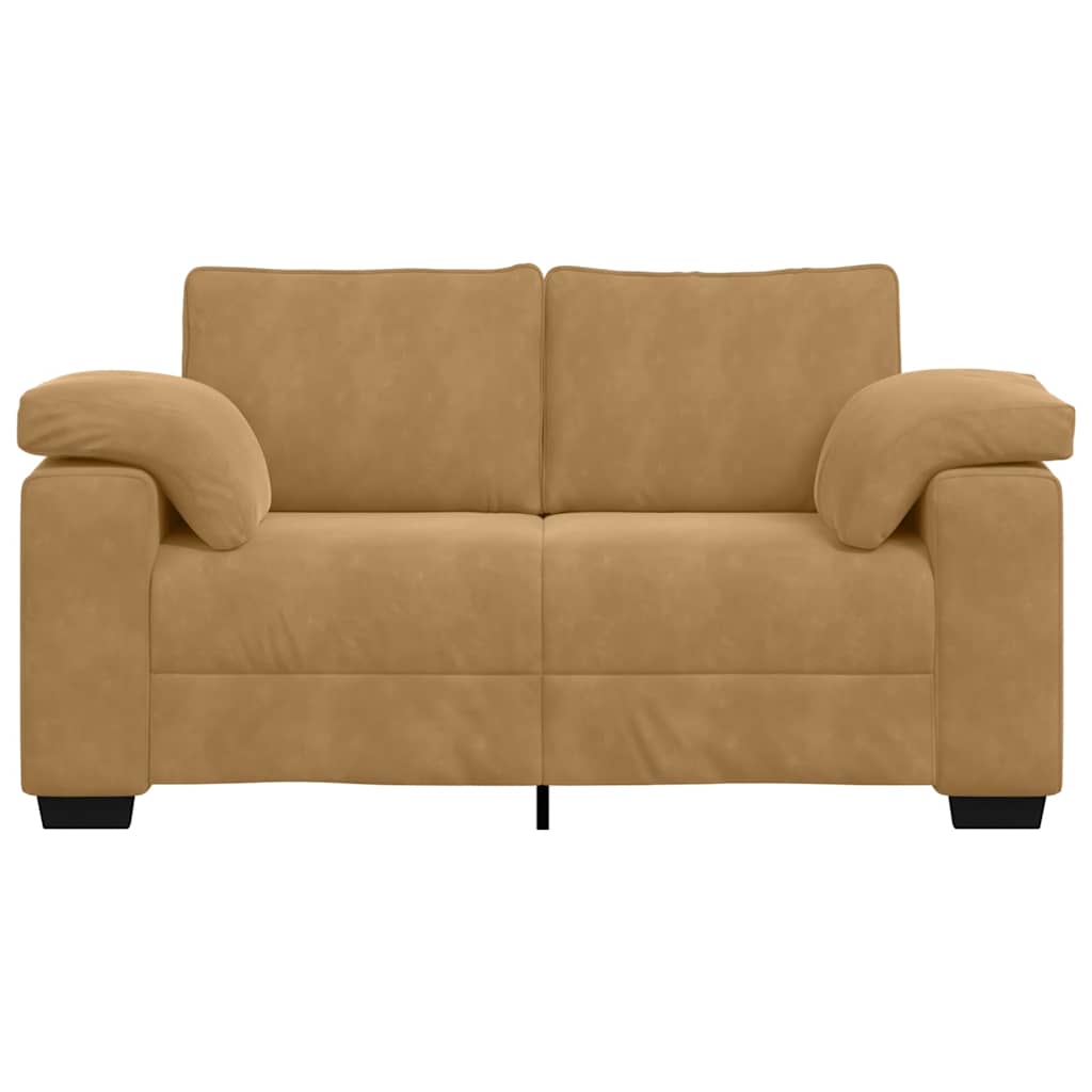 Sofá-luvas 120 cm veludo castanho