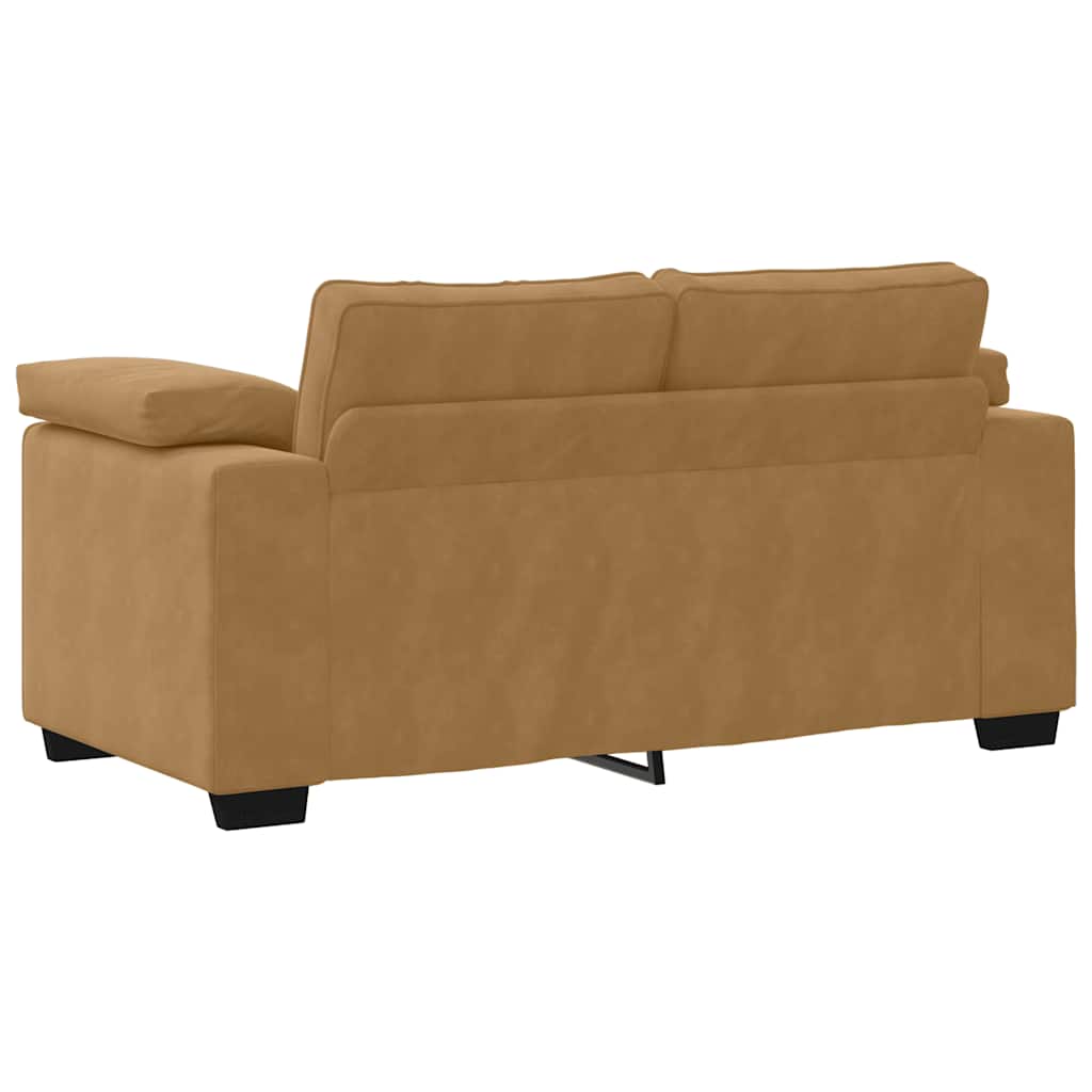 Sofá-luvas 120 cm veludo castanho