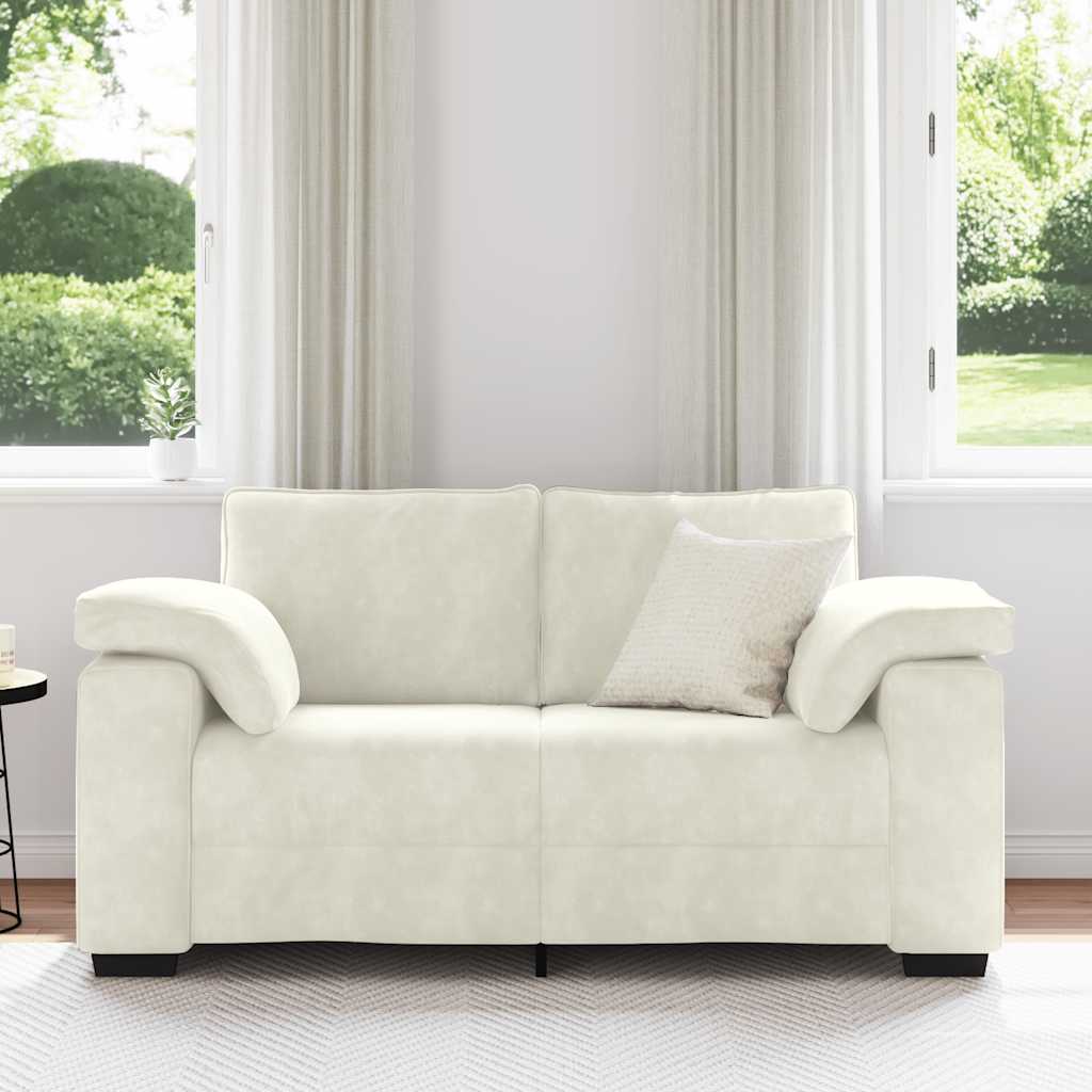 Sofá-luvas 120 cm veludo creme