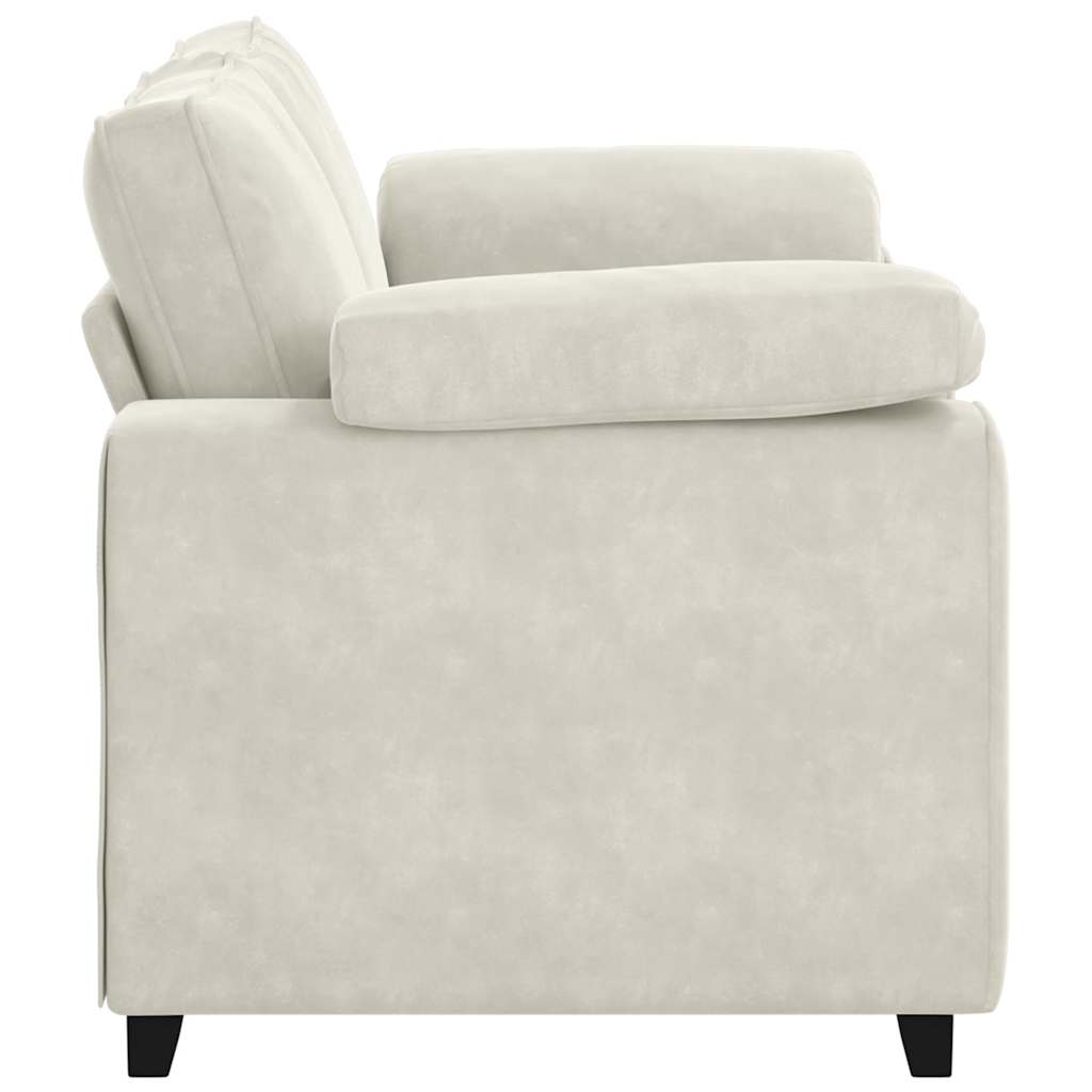 Sofá-luvas 120 cm veludo creme