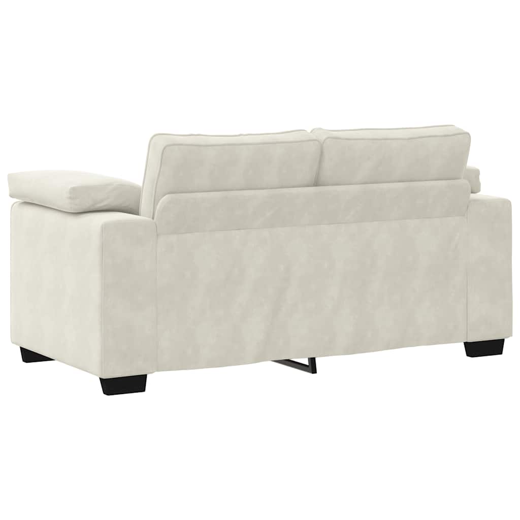 Sofá-luvas 120 cm veludo creme