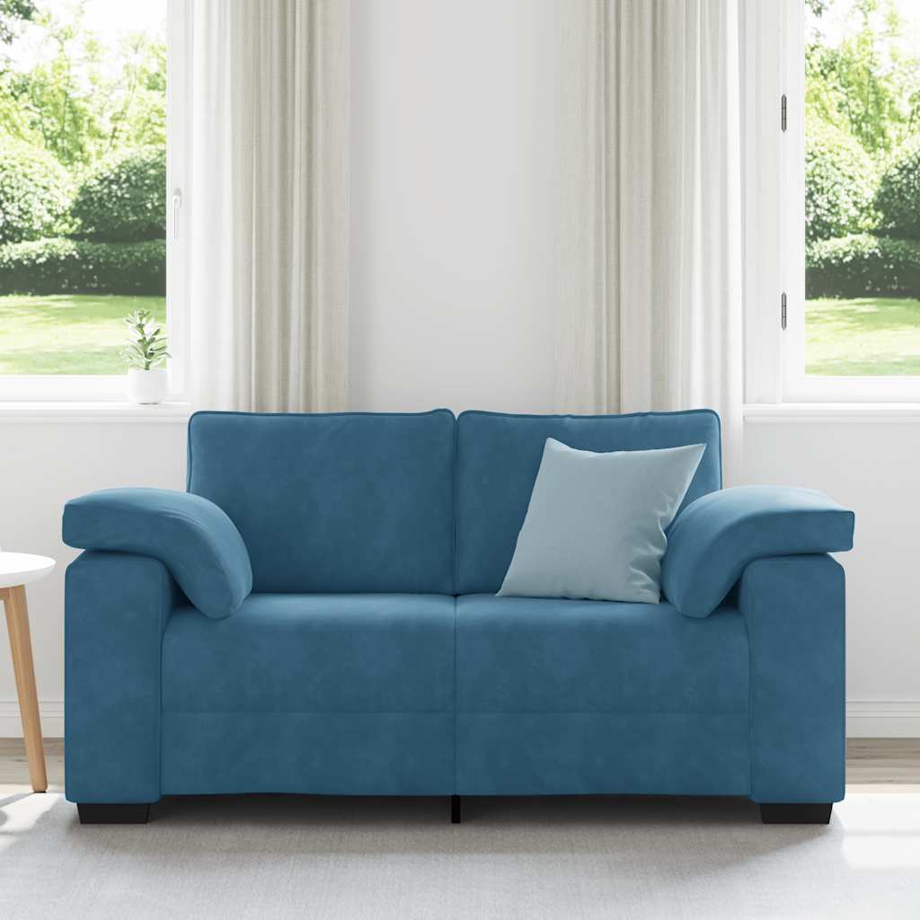Sofá-luvas 120 cm veludo azul