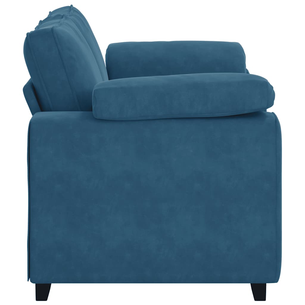 Sofá-luvas 120 cm veludo azul