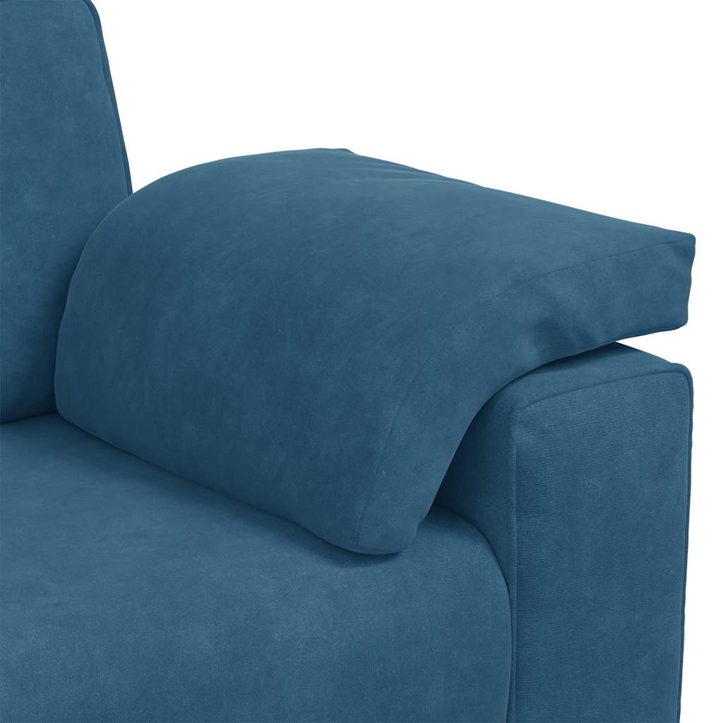 Sofá-luvas 120 cm veludo azul