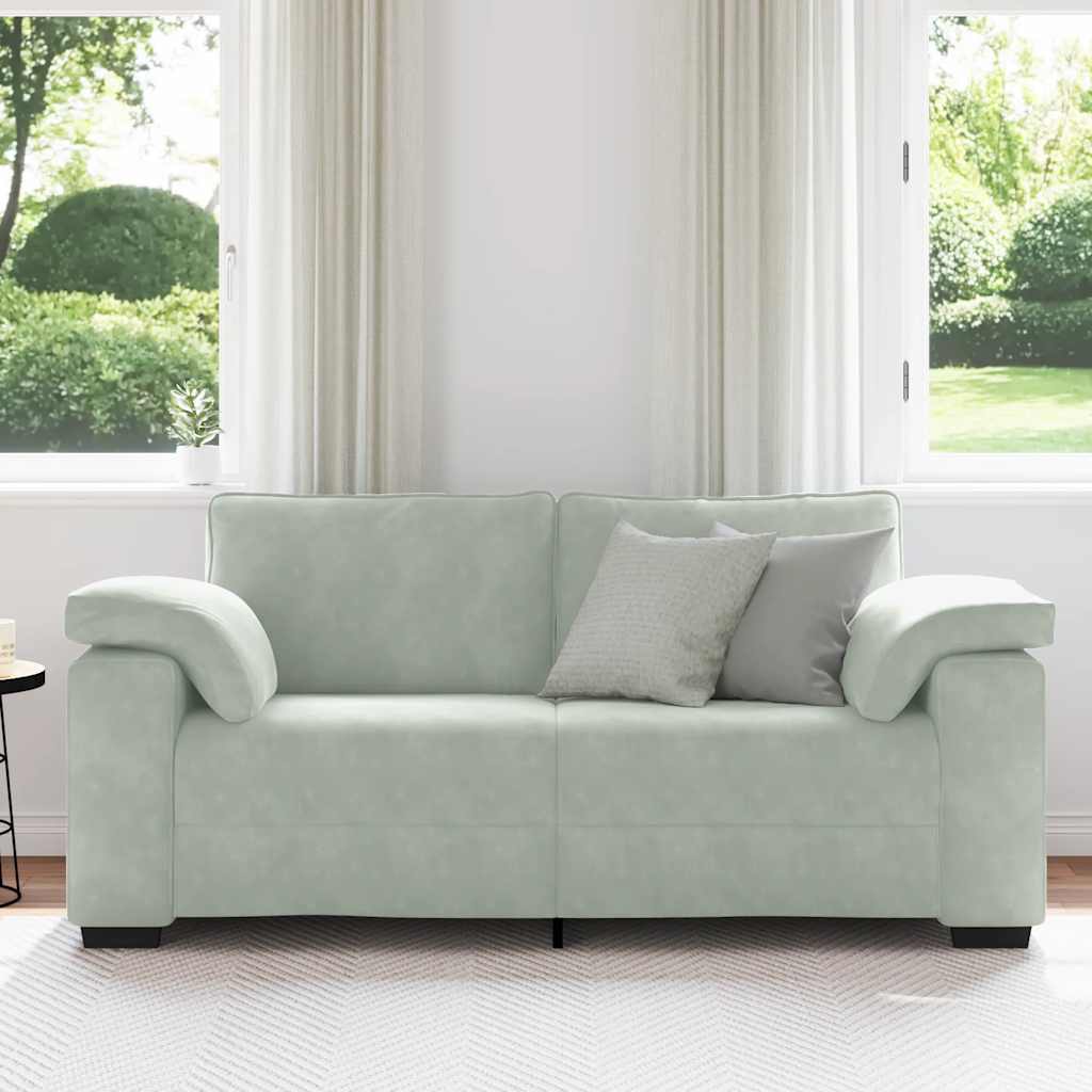 Sofá-luvas 140 cm veludo cinzento-claro