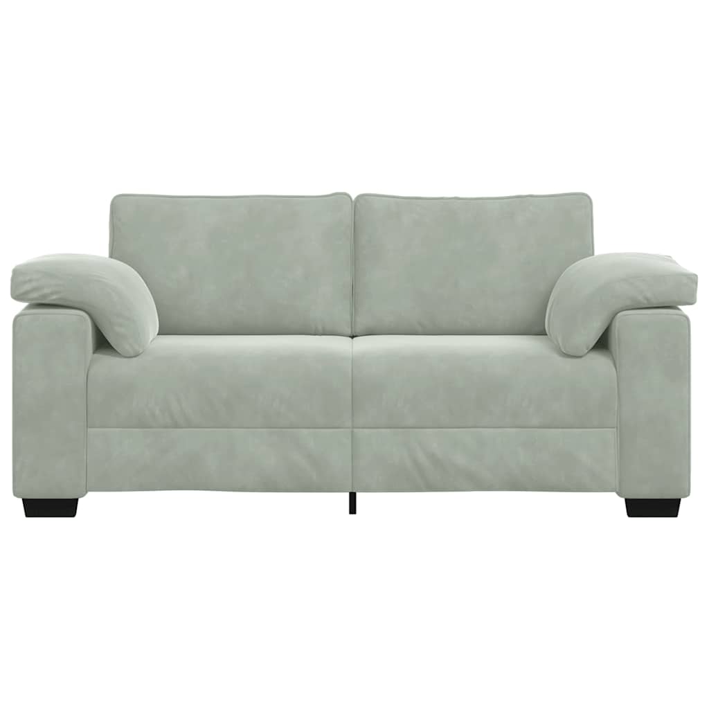 Sofá-luvas 140 cm veludo cinzento-claro