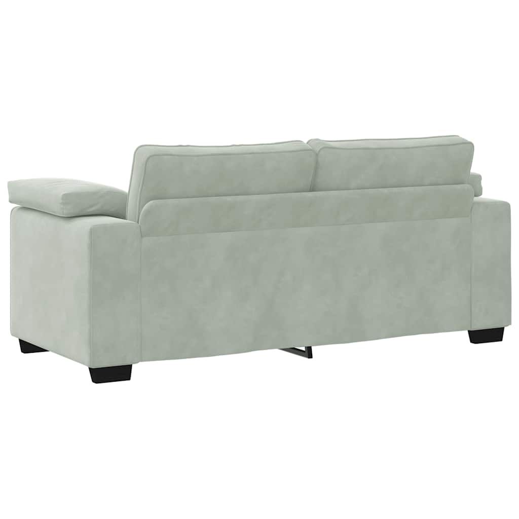 Sofá-luvas 140 cm veludo cinzento-claro