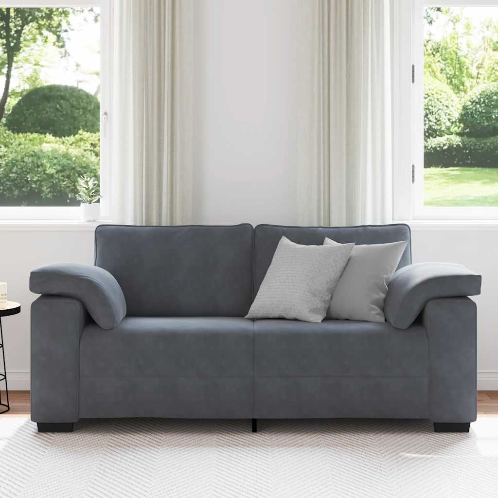 Sofá-luvas 140 cm veludo cinzento-escuro