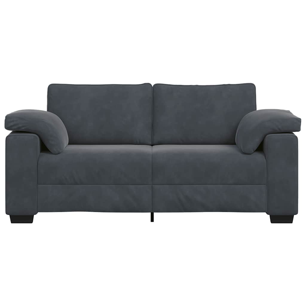 Sofá-luvas 140 cm veludo cinzento-escuro
