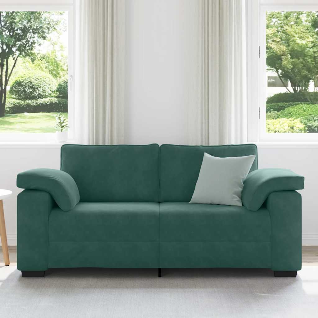 Sofá-luvas 140 cm veludo verde-escuro