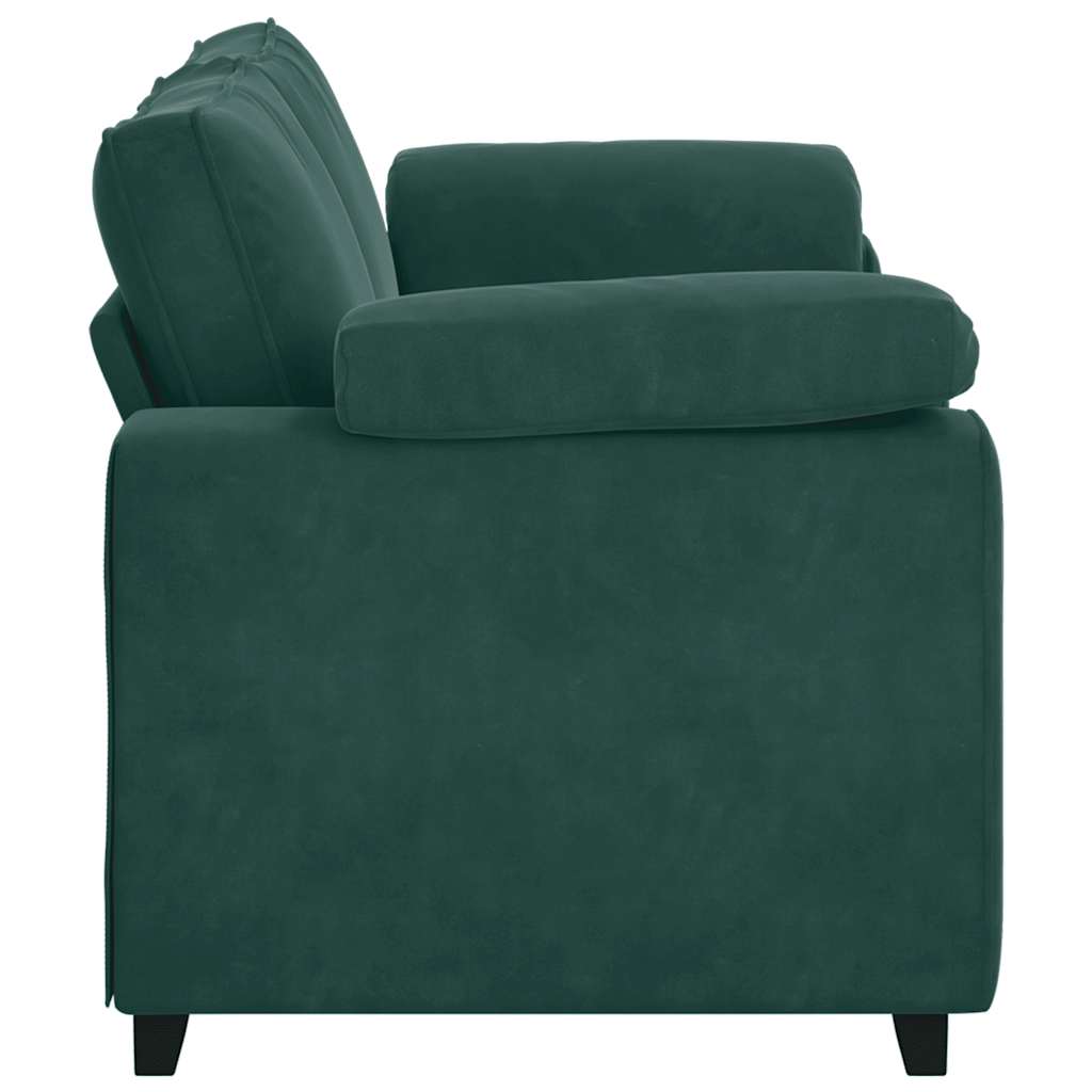 Sofá-luvas 140 cm veludo verde-escuro