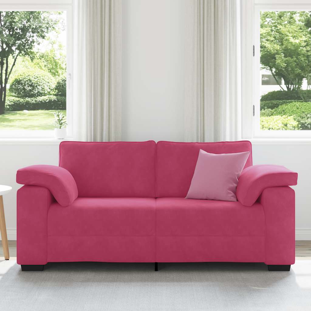 Sofá-luvas 140 cm veludo vermelho tinto