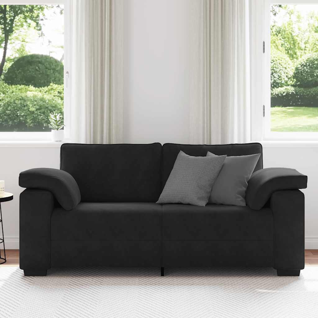 Sofá-luvas 140 cm veludo preto