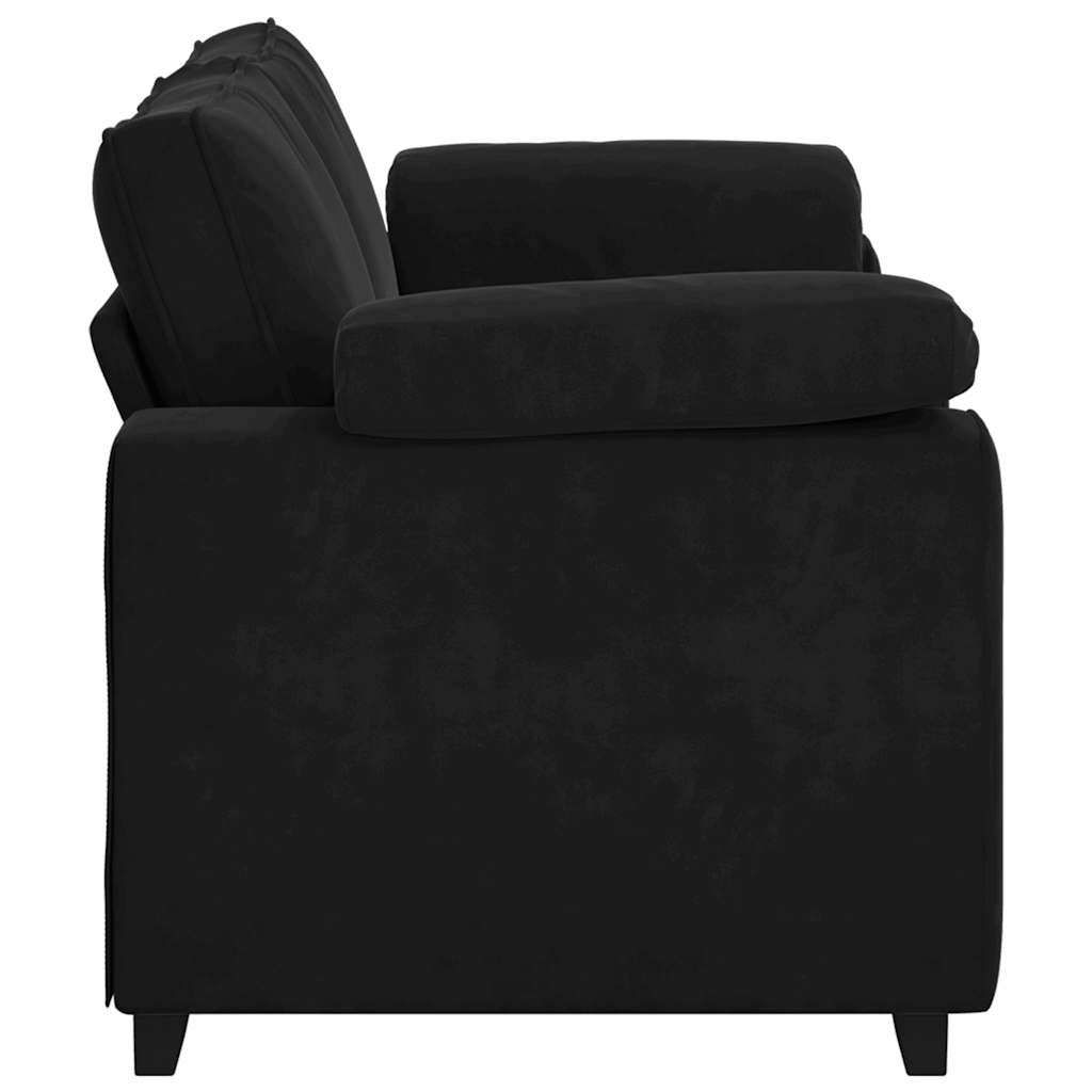 Sofá-luvas 140 cm veludo preto