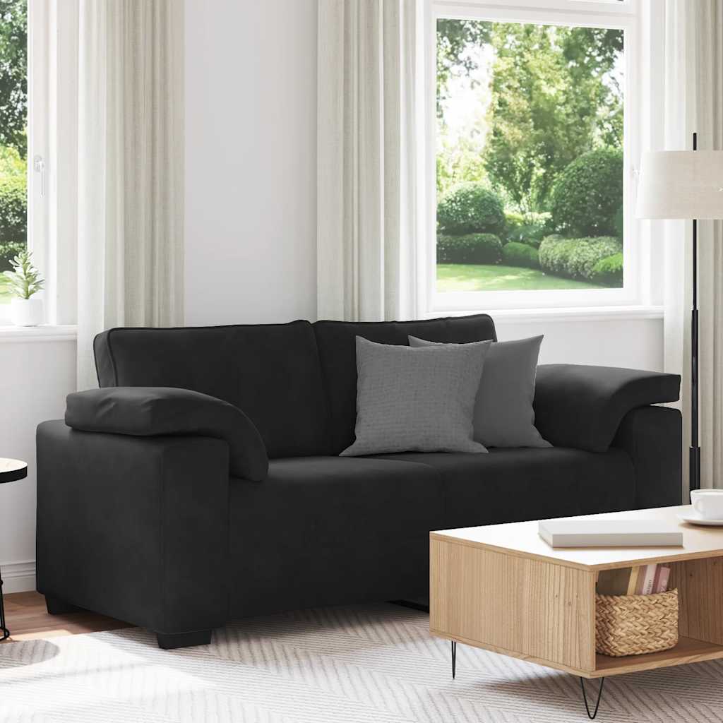 Sofá-luvas 140 cm veludo preto