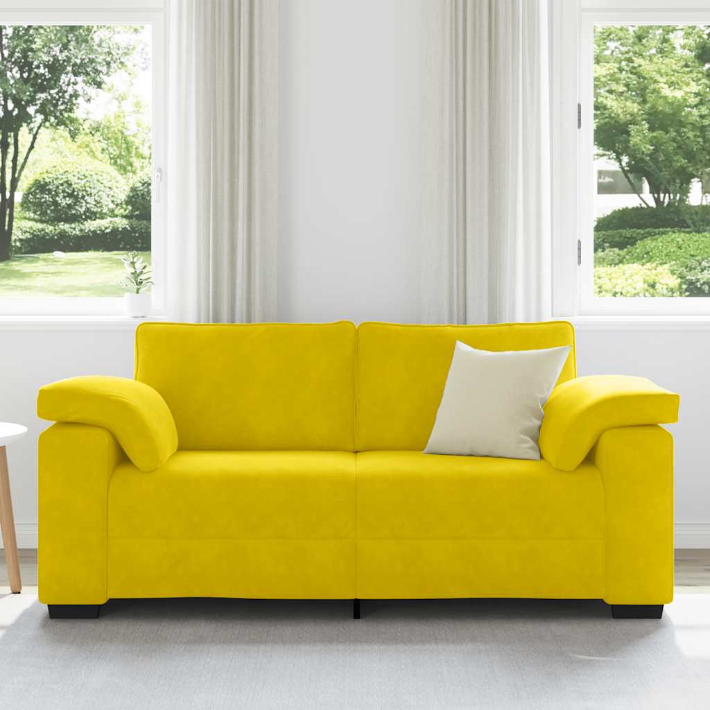 Sofá-luvas 140 cm veludo amarelo